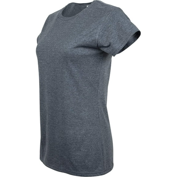 Gildan Women's Softstyle Cotton T-Shirt, Style G64000l, 2-Pack Large Dark Heather