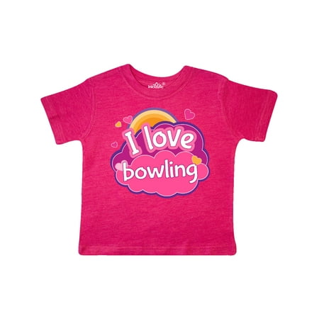 

Inktastic Bowler I Love Bowling Gift Toddler Toddler Girl T-Shirt