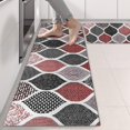 thumbnail image 2 of Kitchen Rugs Sets Of 2,Red and Black Ethnic Geometric Pattern Anti Fatigue Kitchen Mat Rugs Non Slip Washable,Decorative Kitchen Floor Mats for Kitchen,Sink,Laundry,17"X47", 2 of 5