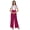 Fuschia Pink, variant on Bimba Stylish Solid Dungaree For Womens Adjustable Strap Loose Rayon Romper Pants
