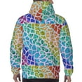 thumbnail image 7 of Uemuo Rainbow Glitter Pattern Men's Hoodie - Casual Pullover Hoodie with Kangaroo Pocket, Stylish Hooded Sweatshirt for Everyday Wear-Medium, 7 of 7