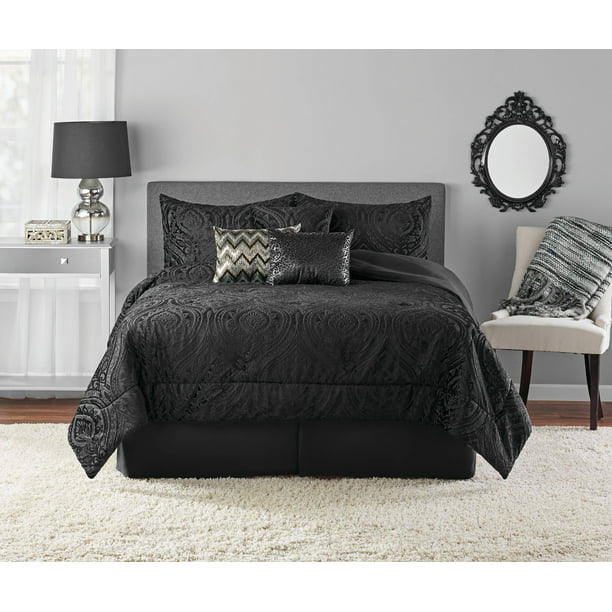 7 Piece Abstract Comforter Set Cougar, Full Queen Bedding