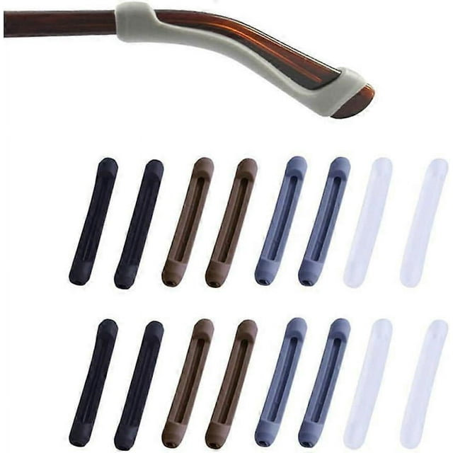 pares de almohadillas de silicona suave para las orejas de las gafas, almohadillas antideslizantes para las orejas, cómodas y deportivas, funda antideslizante para las patillas de las gafas.
