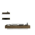 thumbnail image 3 of Lusi 71" Modern Wide Rectangle TV Stand, Wood, Melamine Veneer, White & Walnut, 3 of 5