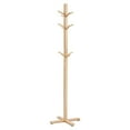 thumbnail image 2 of LANGRIA Bamboo Entryway Coat Rack Display Indoor Tree Stand Hanger with 3 Tiers, 12 Hooks and 4 Stable Leveling Feet Home Furniture for Jacket, Umbrella, Scarf, Hats, and Handbags, 2 of 9