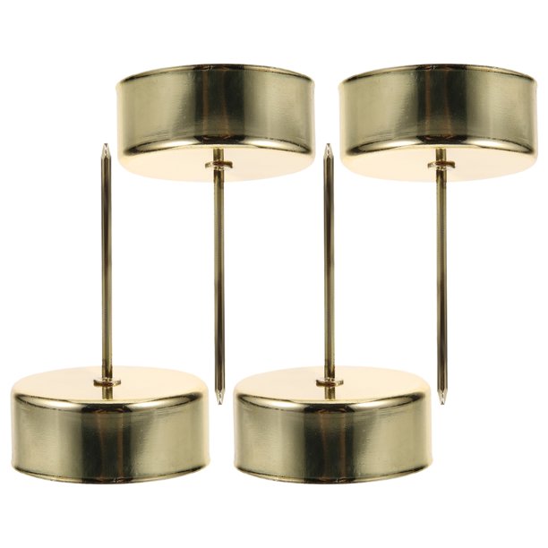 4 portavelas de metal con punta para decoración de tartas, centro de mesa, portavelas con punta para velas
