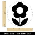 thumbnail image 2 of Scandinavian Daisy Simple Flower Self-Inking Rubber Stamp Ink Stamper - Black Ink - Medium 1 Inch, 2 of 7