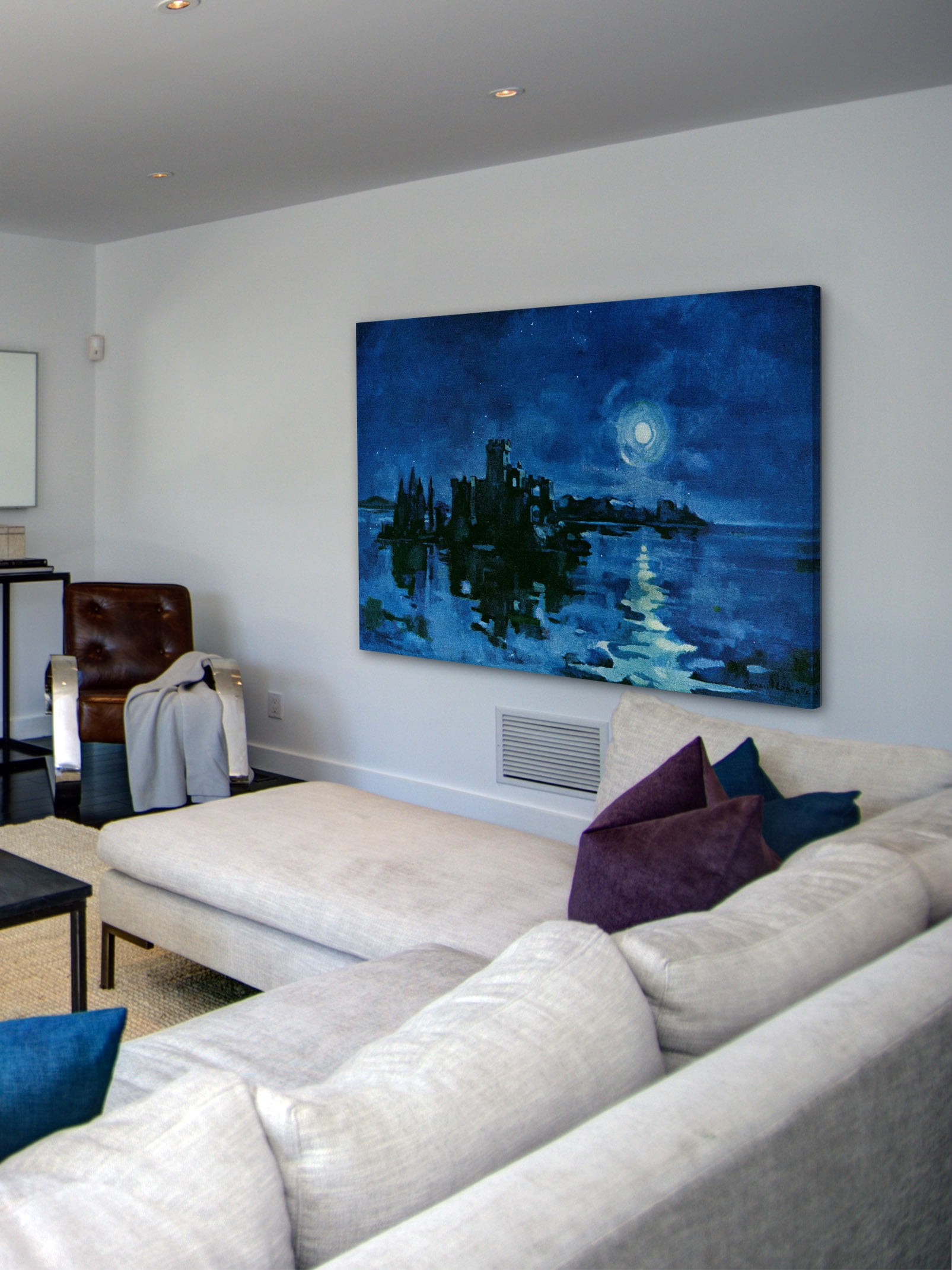 "Calm Night" Painting Print on Wrapped Canvas