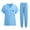 A010_Sky Blue, variant on LHVUOA Women's Stylish Scrubs Healthcare Top, Breathable Stretch Scrub Shirts.