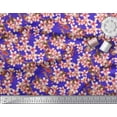 thumbnail image 3 of Soimoi Blue Japan Crepe Satin Fabric Blossom Floral Print Sewing Fabric Yard 42 Inch Wide, 3 of 3