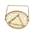 thumbnail image 1 of Cesta tejida decorativa multifuncional con asa, cesta de bambú, cesta de almacenamiento para M, 1 of 9
