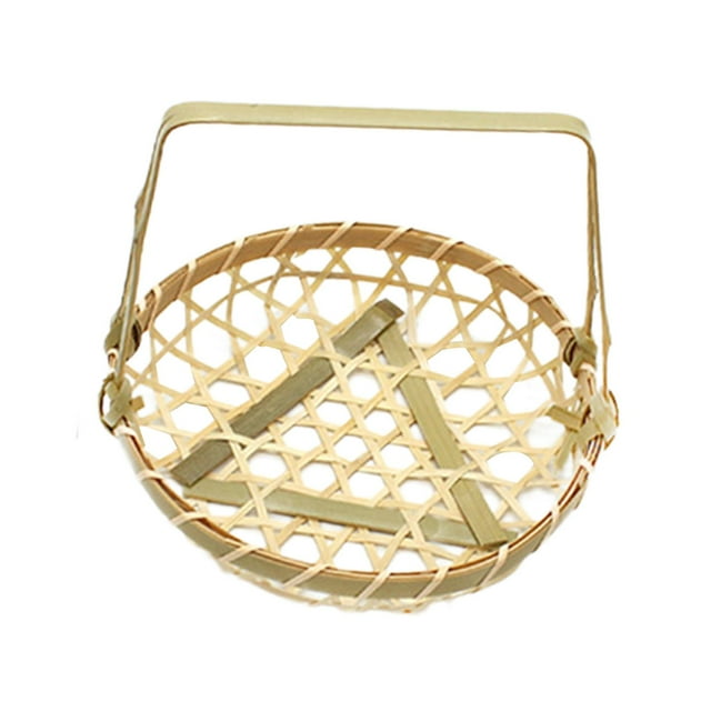 Cesta tejida, cesta de compras, decoración, cesta de bambú multifuncional, cesta de almacenamiento M