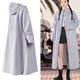 thumbnail image 5 of Poncho impermeable para motocicleta, cortavientos largo con capucha, chaqueta impermeable Gris XXL, 5 of 8