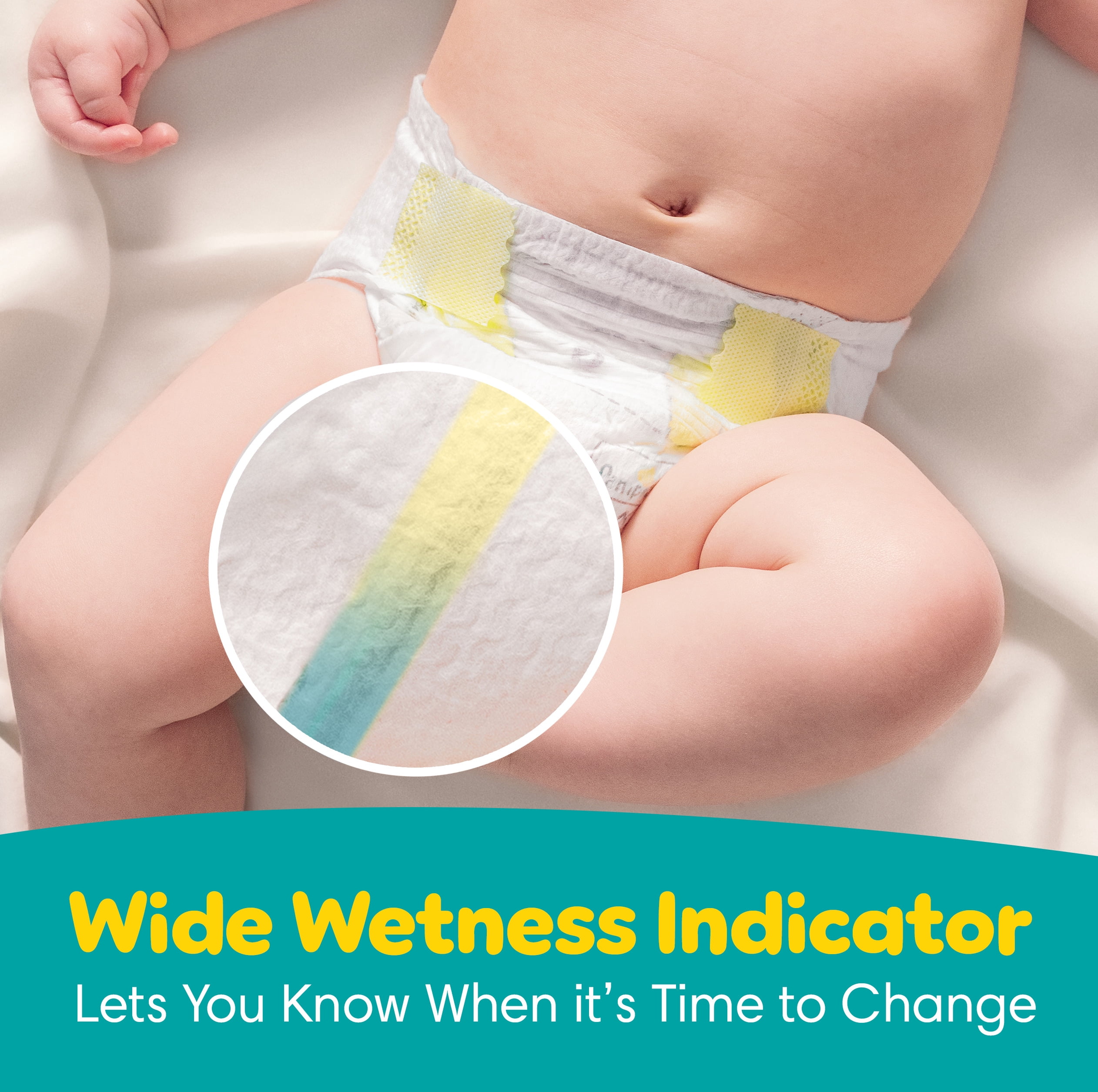 Pampers Swaddlers Wetness Indicator Hypoallergenic Soft Latex and Paraben Free Soft Diapers - Size 1, 164 Count