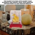 thumbnail image 4 of Rabbit Decoration Rabbit Statue New Year Party Home Supplies Golden Vigor Decoration 1Pack, 4 of 4