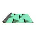 thumbnail image 2 of Ahgly Company Indoor Round Solid Turquoise Blue Modern Area Rugs, 5' Round, 2 of 4