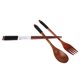 thumbnail image 5 of 1x De Cubiertos Para Viaje 1x Tenedor + 1x + 1 Par De Palillos Accesorio Duro Cuerda Negra Sunnimix Juego de cubiertos para viaje, 5 of 8