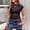 Black, variant on Womens Mesh Sheer Short Sleeve Crop Tops Mock Neck Summer See Through Tee Shirts Lace Floral Y2K Layering Top Blouses Cow Pattern S