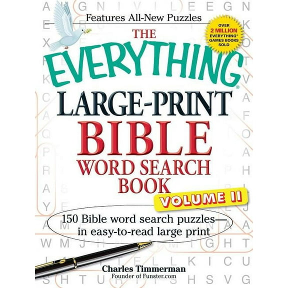 Everything(r) The Everything Large-Print Bible Word Search Book, Volume II: 150 Bible Word Search Puzzles in Easy-To-Read Large Print, (Paperback)
