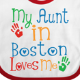 thumbnail image 4 of Inktastic My Aunt in Boston Loves Me Boys or Girls Baby Bib, 4 of 4