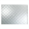 Fasade Easy Installation Quilted Brushed Aluminum Backsplash Panel for Kitchen and Bathrooms (18" x 24" Panel)
