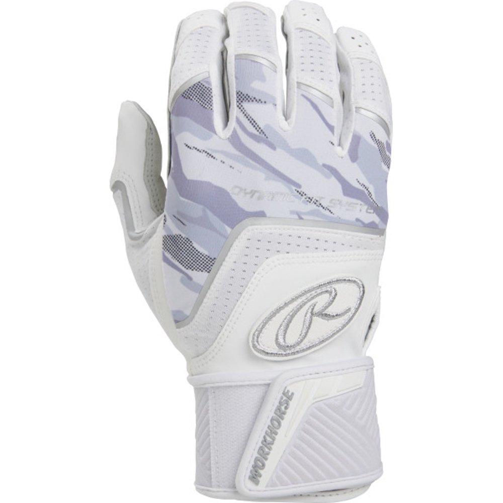 Rawlings Adult Workhorse Batting Gloves with Compression Strap
