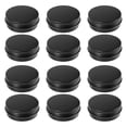 thumbnail image 1 of 12pcs 1oz Black Aluminum Tin Jars Round Screw Lid Containers Empty Metal Storage Cans For Organizin, 1 of 5