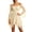 Beige, variant on Lmueinov Womens Halloween Dresses Lightweight Off Shoulder Lace Up Corset Waist Flare Long Sleeve Dress for Womens Trendy Asymmetrical Hem Short Dress
