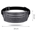 thumbnail image 1 of Riñonera para correr con doble cremallera y correa elástica ajustable Cinturón para correr para entrenamientos en el gimnasio Ejercicio Ciclismo Actividades al aire libre, 1 of 7