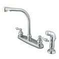 thumbnail image 4 of Kingston Brass Victorian High Arch Centerset Double Handle Kitchen Faucet, 4 of 7