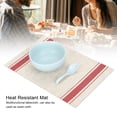 thumbnail image 3 of 4PCS 30 * 45cm Élégant PVC Rayé Carré Résistant à la Chaleur Mat Porte-Pot de Nappe (Bande Rouge), 3 of 8
