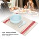 thumbnail image 3 of Mantel Cuadrado a Rayas de PVC Resistente al Calor Soporte para Olla Tira Roja 30x45cm 4 Uds Ticfox, 3 of 8