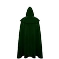 thumbnail image 5 of Adult Hooded Cloak Medieval Cape Ranger Elven Costume for Men Women Halloween Cosplay Gothic Wicca Robe Wizard Sorcerer Knight Larp Dress Up Full Length, 5 of 5