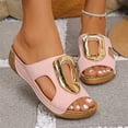 thumbnail image 4 of IEMIEMIEM Women's Comfortable Wedge Sandals Slip-On Platform Flat 2026 Orthopedic Shoes with Arch Support for Outdoor Walking Pink 9 Wide, 4 of 5