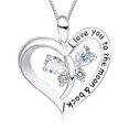 thumbnail image 1 of Holiday Deals Week I Love You To The Moon And Back" Love Heart Necklace, Jewelry For Women & Girls, 1 of 3