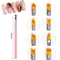 thumbnail image 3 of Glam Hobby 8Pcs Nail Art Brush Gradient Draw Polish Painting UV Gel Liner Pink Pen Manicure Tool, 3 of 5