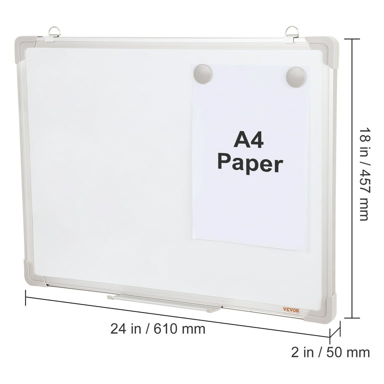 Basics Magnetic Framed Dry Erase White Board, 18 x 24 inch