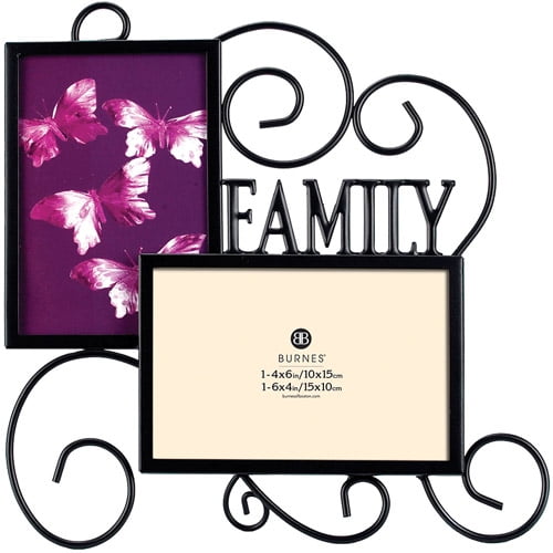 Burnes Family 2 Opening Wire 4x6 Photo Frame