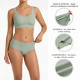thumbnail image 2 of Women's Ice Silk Seamless No Show Briefs, Breathable Soft Workout Underwear, 2 of 5