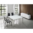 thumbnail image 3 of Casabianca Home NAPLES dining table in white glass with white steel base.-Color:White / White Glass,Size:Size, 3 of 3