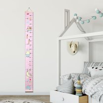 BKBP Children's Cartoon Baby Kids Growth Chart Record Wood Frame Height Measurement Ruler Wall Sticker Hanging Height Stickers Room Wall Decoration