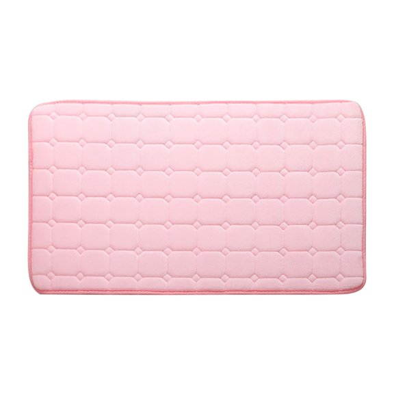 Matoen Memory Foam Bath Mat Bathroom Plaid Rug Carpet Non Slip Bath Rugs 16"x24" Absorbent Soft Bath Rug Machine Wash for Bathroom,Bedroom, Living Room