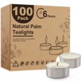 thumbnail image 1 of Velas de té Ashlux sin perfume con forma de palma, 100 unidades, 6 a 7 horas, 1 of 9