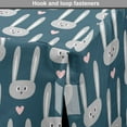 thumbnail image 4 of Cartoon Dog Crate Cover, Funny Rabbit Faces and Hearts Girly Easter Bunnies Grumpy Joyful, Easy to Use Pet Kennel Cover Small Dogs Puppies Kittens, 7 Sizes, Dark Teal Pale Grey and Rose, by Ambesonne, 4 of 6