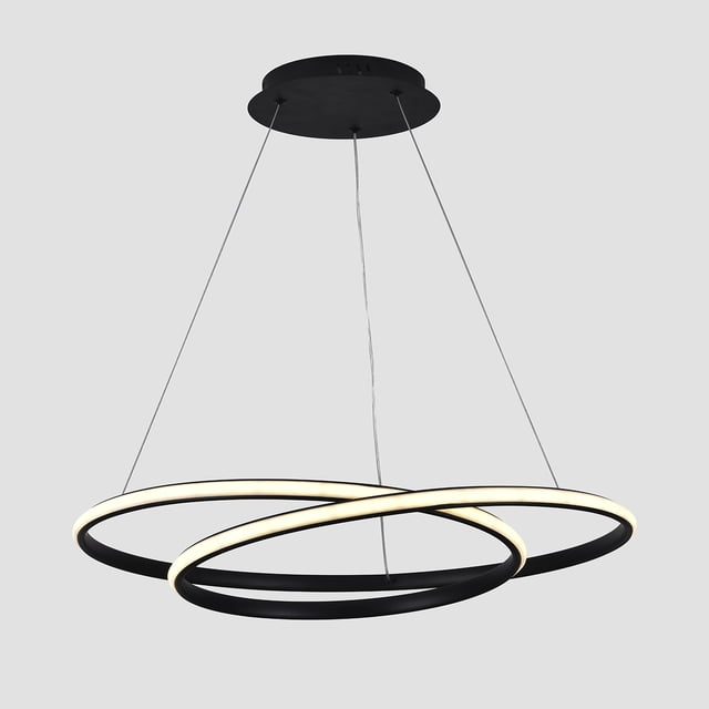 Lámpara RINGS Tipo Candil Colgante Led Negra Luxica Lighting 6127 B