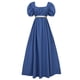 thumbnail image 3 of Vestido de fiesta de té de estilo regencia, disfraz de cosplay para mujer, manga corta, estilo vintage victoriano medieval, cintura alta, vestido de baile de Janes Austener, 3 of 5