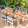 thumbnail image 2 of Thanksgiving Fall Table Cloths for 8 Foot Rectangle Tables, Farmhouse Autumn Orange Pumpkin Patio Waterproof Elastic Fitted Tablecloths, Washable Rectangular Table Cover for Camping, 2 of 8