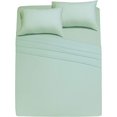 thumbnail image 5 of Ruvanti 100% Cotton 4 Pcs Flannel Sheets Full, Deep Pocket, Warm, Super Soft, Breathable, Moisture Wicking Full Size Sheet Sets, Bed Sheets Include Flat, Fitted Sheet,2 Pillowcase -Solid Green, 5 of 6