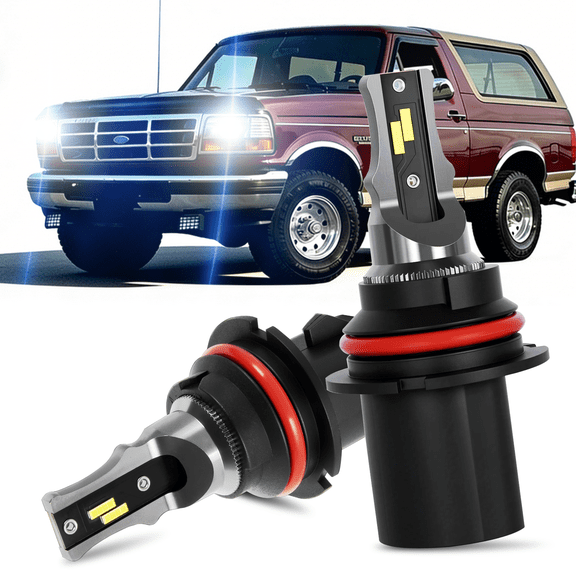 Fits 1992-1996 Ford Bronco Headlight Bulbs 9007/HB5 LED High Low Beam Replacement Kit