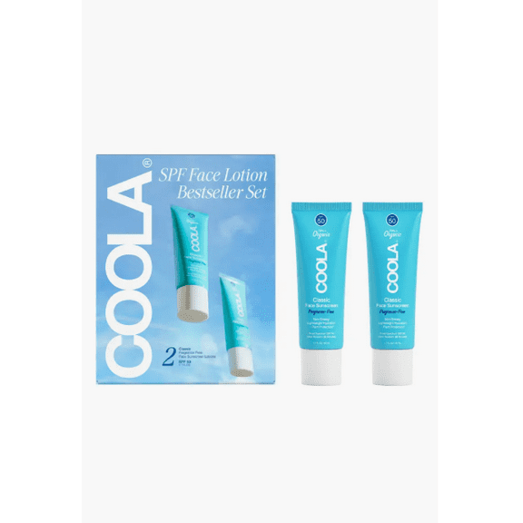 COOLA - Organic Face Sunscreen SPF 50 Sunblock Lotion, Dermatologist Tested Skin Care for Daily Protection, Vegan and Gluten Free, Fragrance Free, 1.7 Fl Oz. 2PCKS